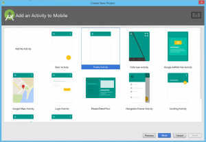 select activity android studio